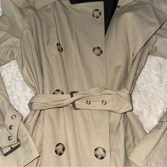 Vintage Ramosport Trench Coat Beige Size 38 With Belt Structured Trench - Picture 3 of 7